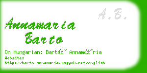 annamaria barto business card